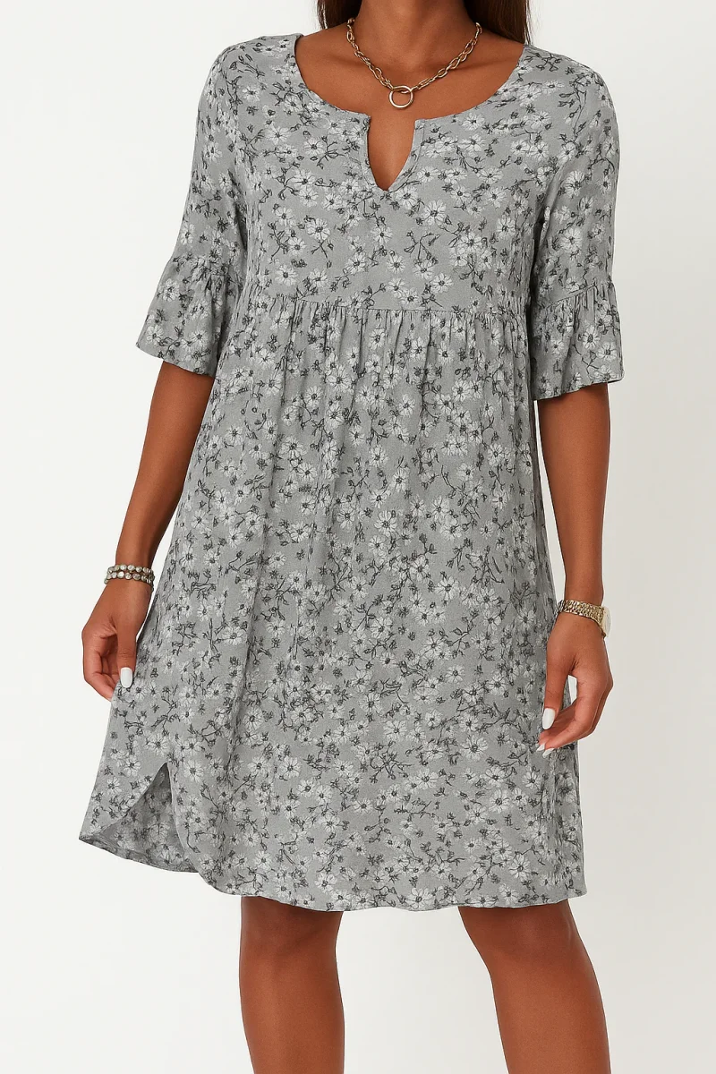 Elegante Bloemenjurk – Vrouwelijke Zomerjurk met Bloemenprint voor Elke Gelegenheid - Afbeelding 7