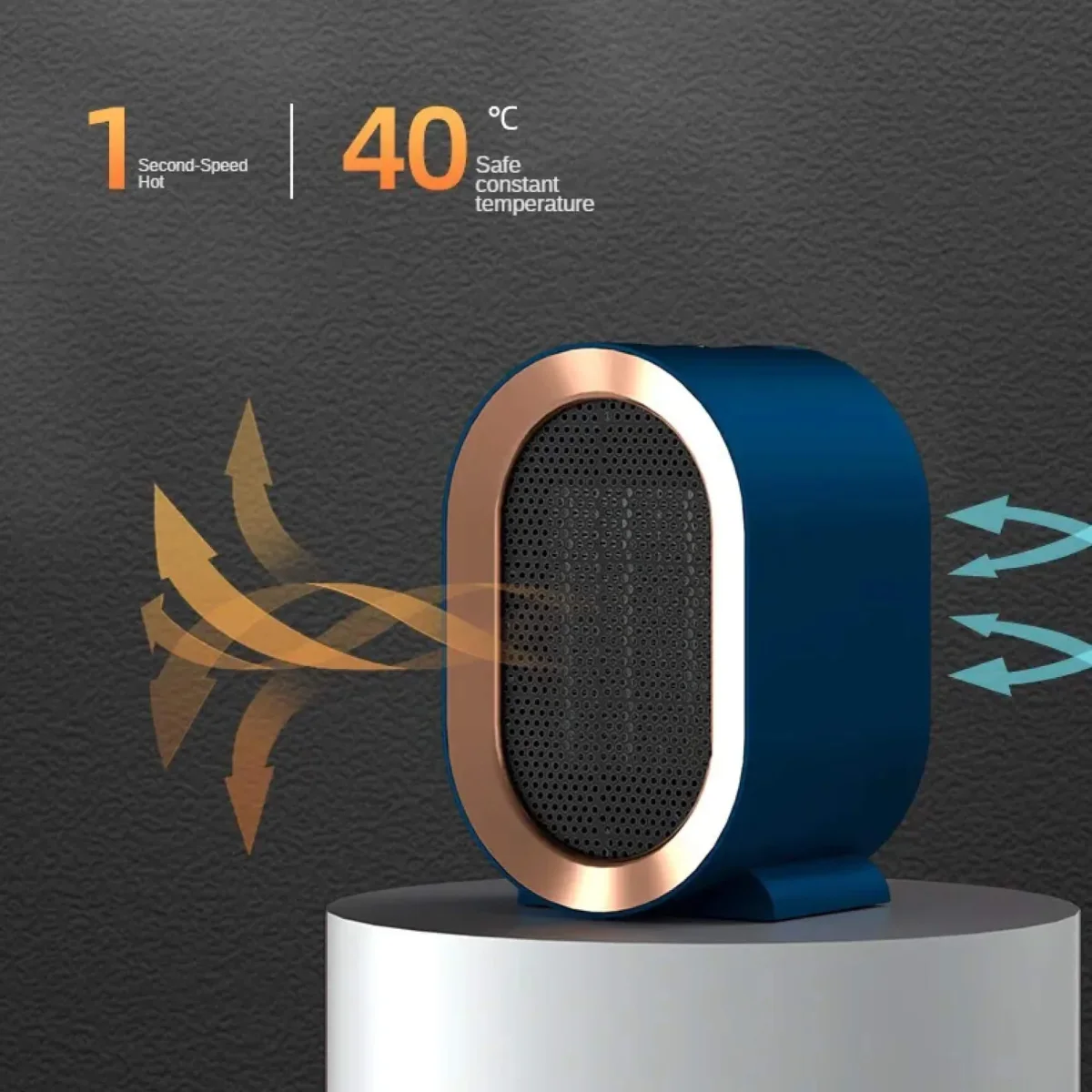 CopperGlow - Draagbare Elektrische Kachel | Energiezuinige Heater voor Thuis - Afbeelding 8