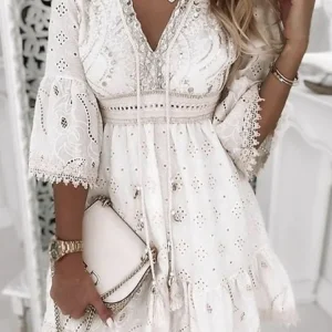 Boho Mini Jurk – Licht & Speels voor Zomerse Dagen