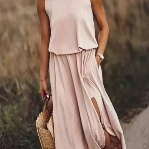Maxi Jurk met Split – Elegant & Comfortabel