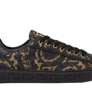 Versace Barocco Jacquard Greca Sneakers Zwart